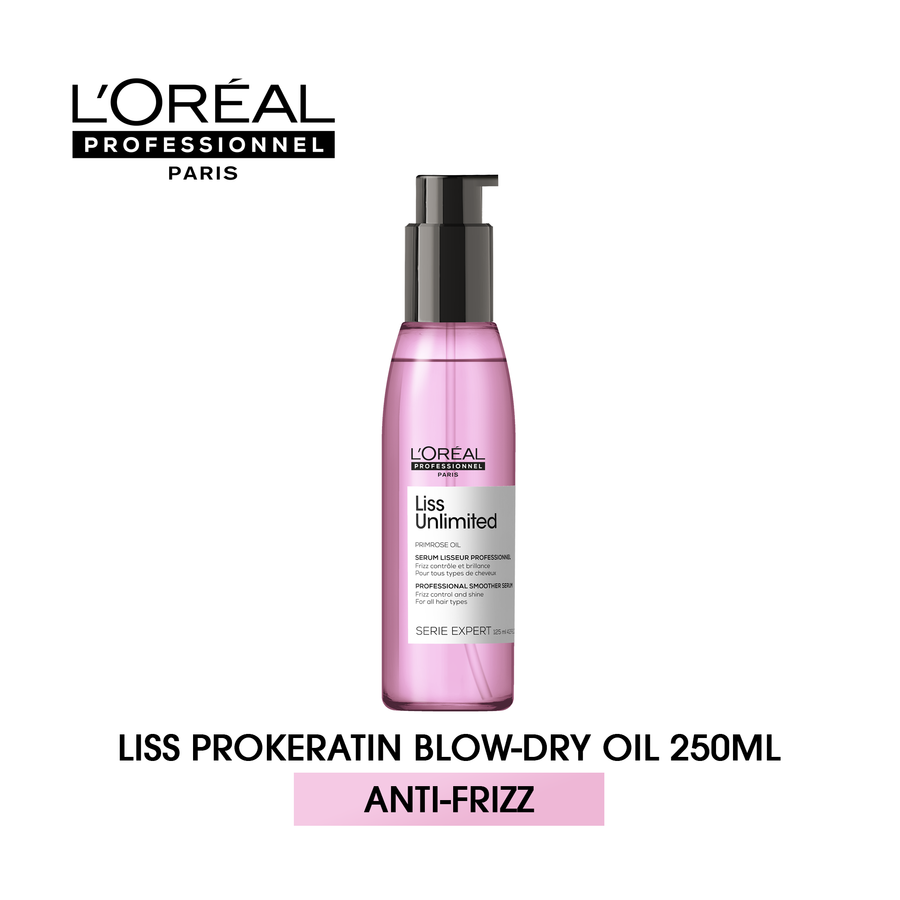 L'Oreal Serie Expert Liss Unlimited Blow-Dry Oil 125mL