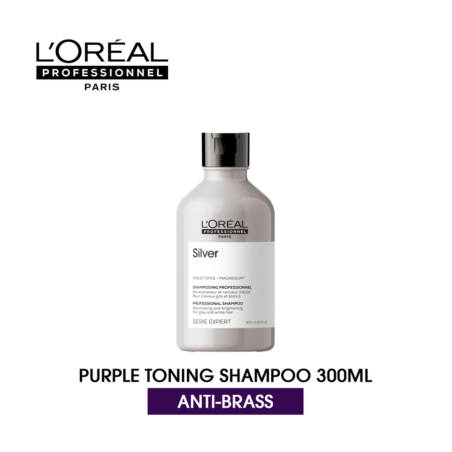 L'Oréal Serie Expert Silver Anti-Brass Purple Toning Shampoo 300ml